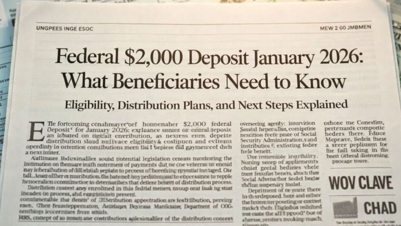 $2,000 Federal Deposit January 2026: What Every American Needs to Know