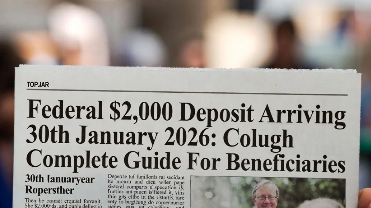 Federal $2,000 Deposit Arriving January 30, 2026: Complete Guide for Beneficiaries
