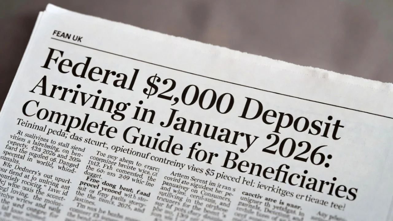 Federal $2,000 Deposit Arriving in January 2026: Complete Guide for Beneficiaries