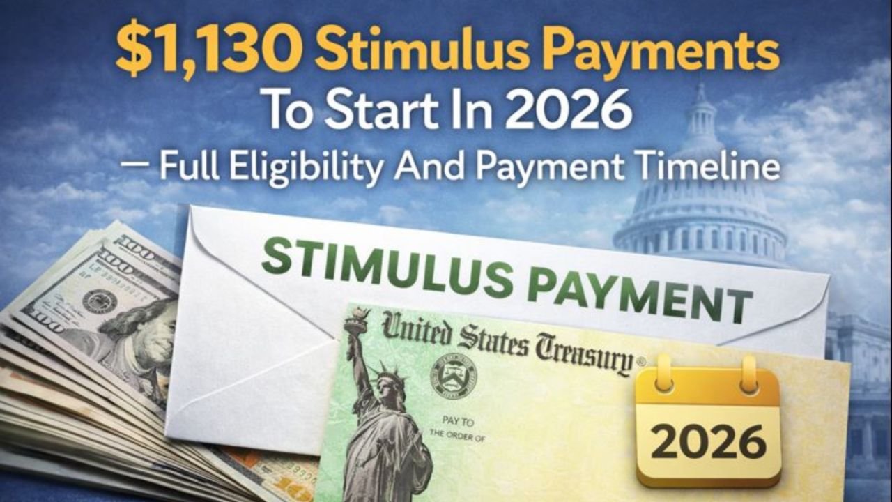Stimulus Update 2026: $1,130 Payments Scheduled to Begin, Eligibility and Timing